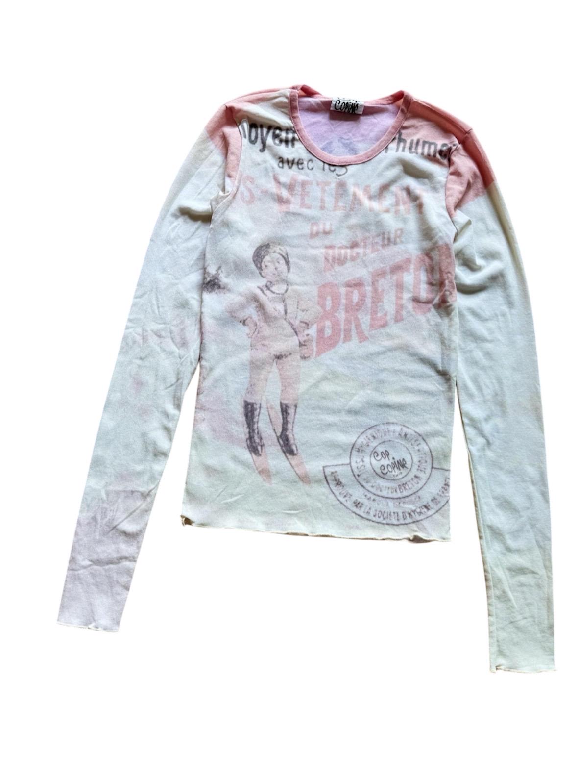 Cop Copine Paris Mesh Top Women | Y2K French Designer Long Sleeve