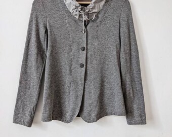 Fabiana Fillipi – Strickjacke Grauer Minimalistischer Strickpullover Luxus Damen Italien