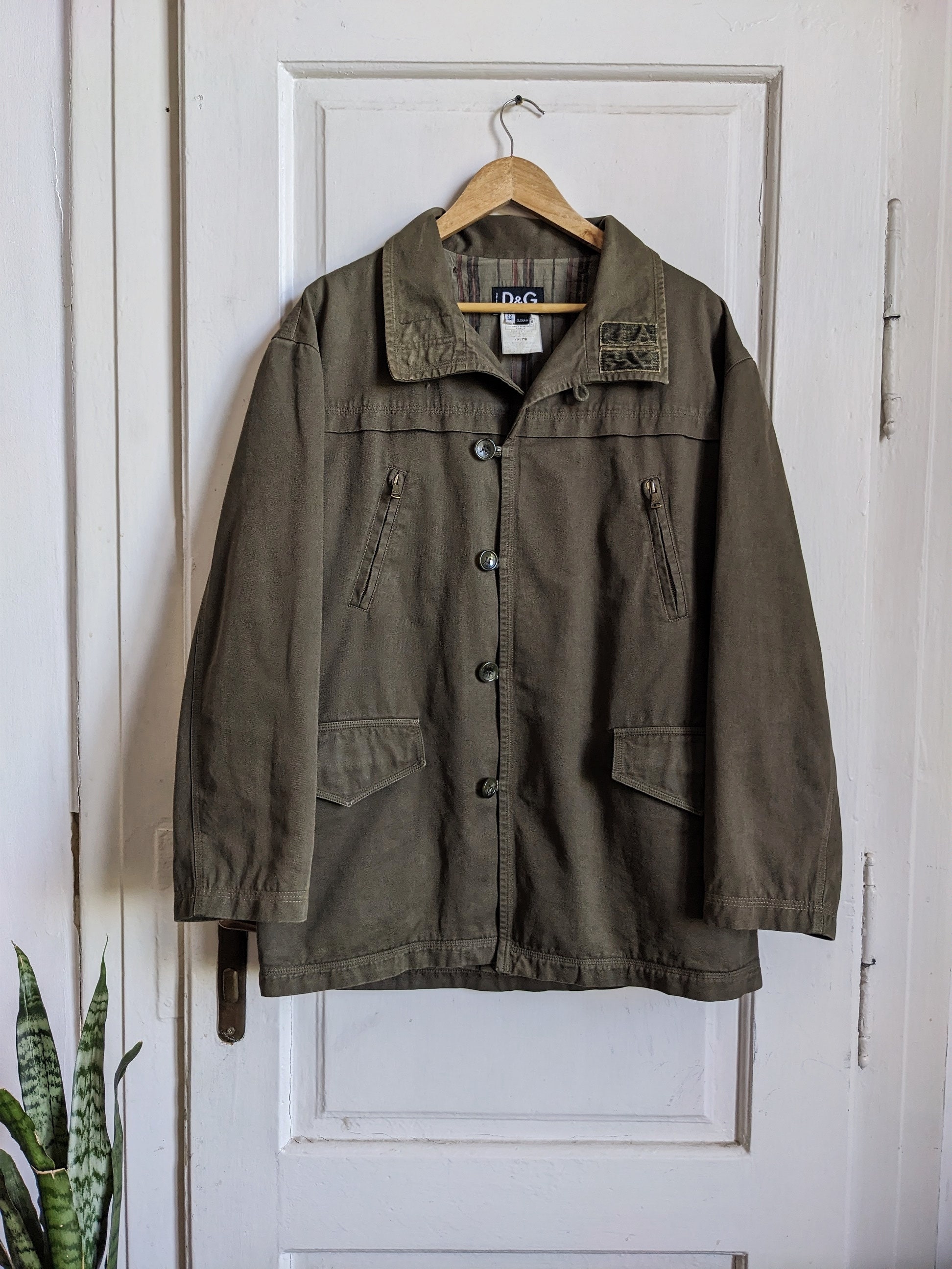 Vintage Dolce & Gabbana Khaki Military Field Jacket Y2K - Etsy