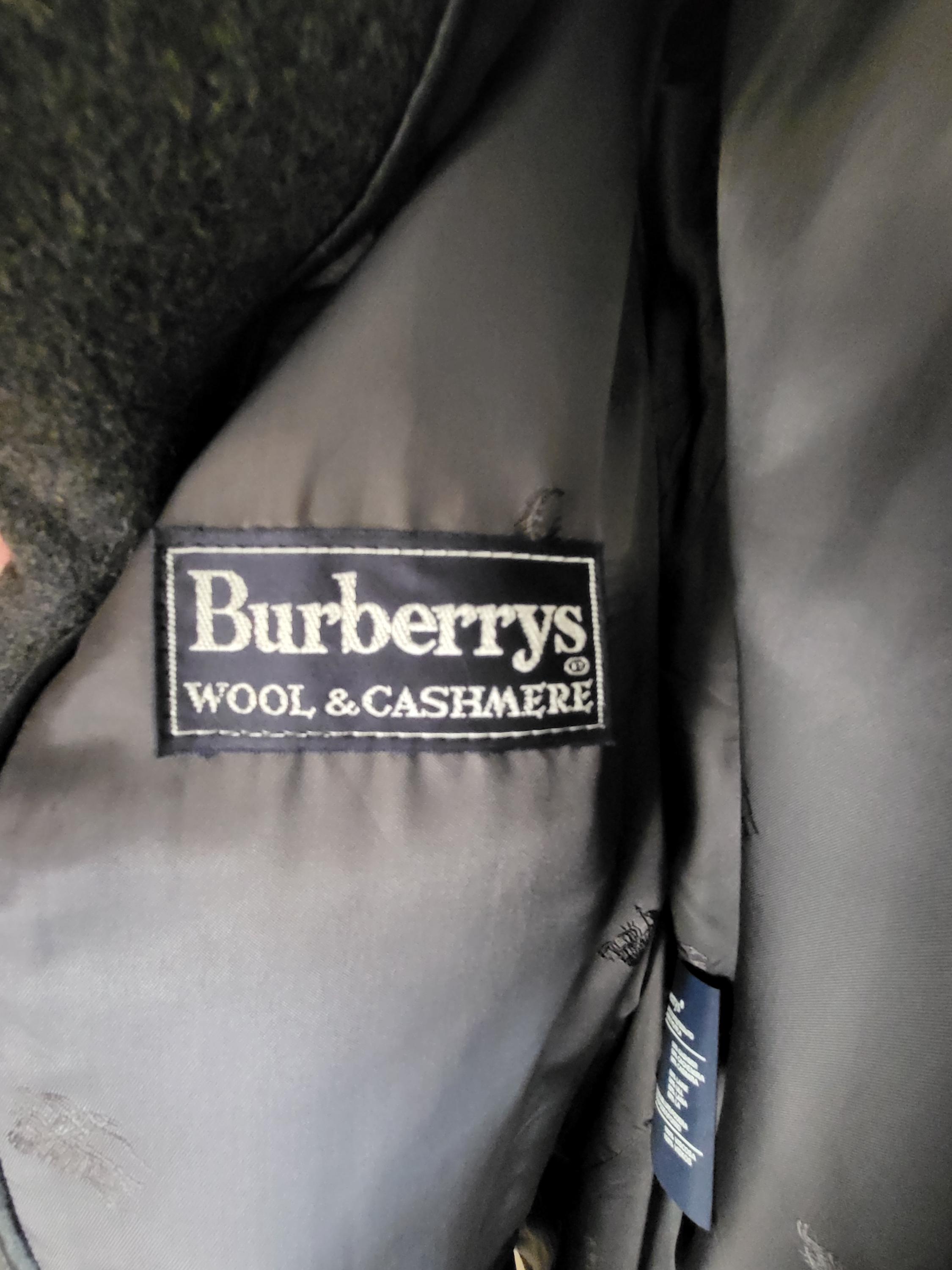 Vintage Burberrys Wool Coat Cashmere Blend - Etsy