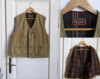 Vintage Marlboro Classics Vest Canvas Wool Lined