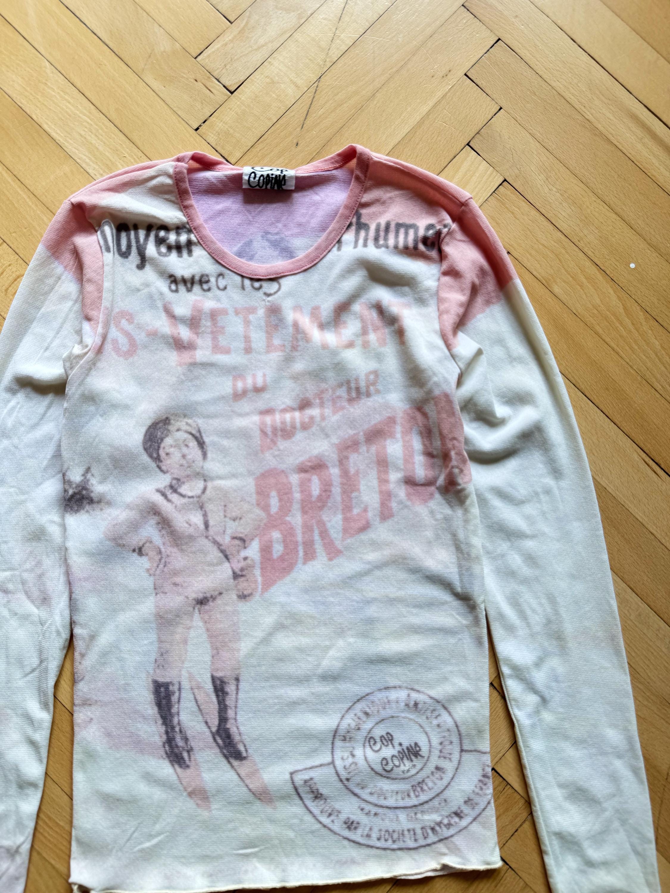 Cop Copine Paris Mesh Top Women | Y2K French Designer Long Sleeve