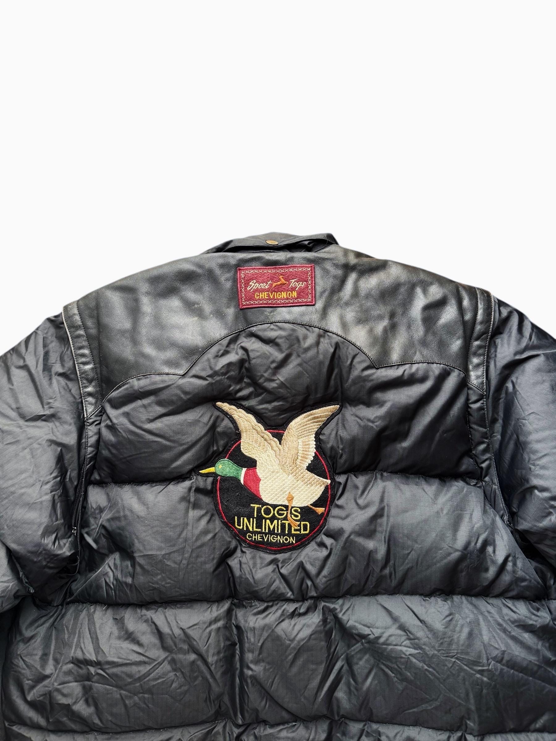 Vintage Chevignon Togs Unlimited Down Jacket | Black Duck Patch 