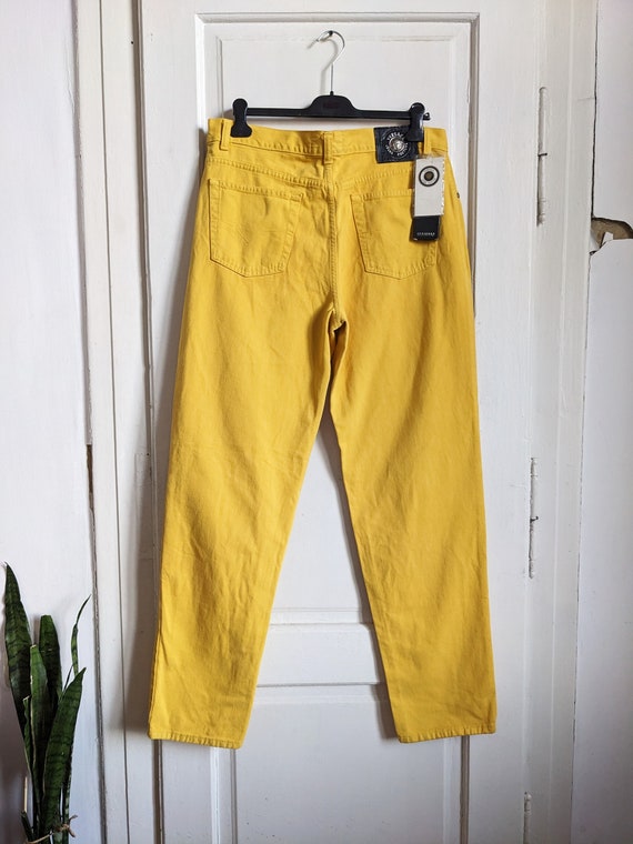 Vintage Versace Jeans Couture Yellow Jeans NWT - image 5