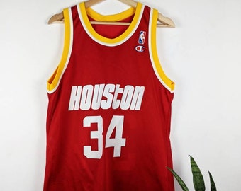 Hakeem Olajuwon Houston Rockets Mitchell & Ness NBA Throwback Jersey - Blue  : : Clothing, Shoes & Accessories