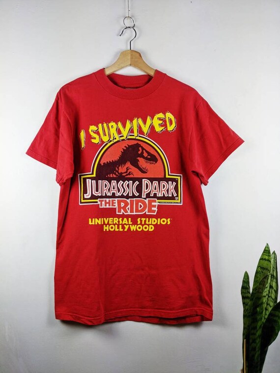 Buy Vintage Jurassic Park the Ride T-shirt 1996 I Survived Movie 
