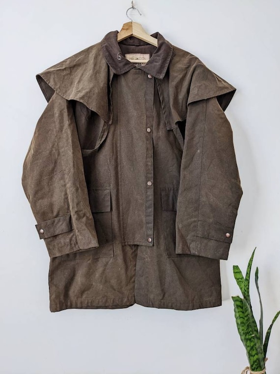 Vintage Australian Waxed Jacket Sydney Oilskin Duster… - Gem