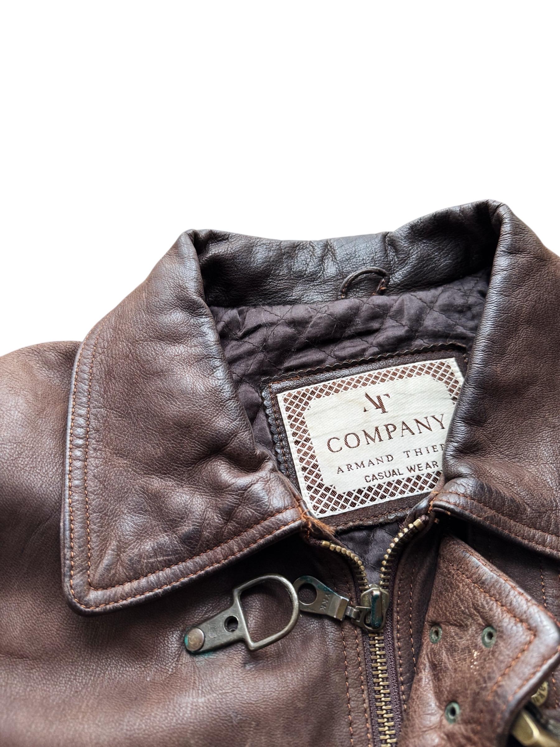 Vintage Fireman Claps Leather Jacket Brown XL - Etsy