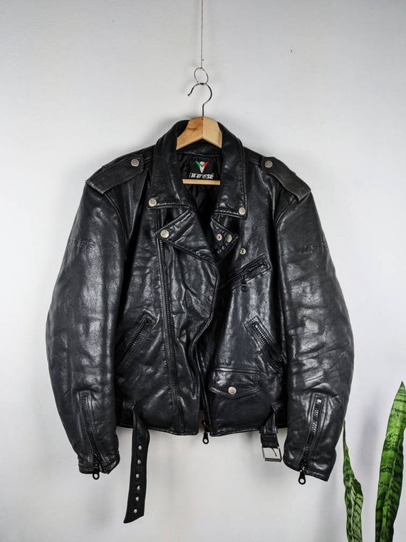 Dainese Women Leather Motorcycle Jacket Black Ita… - image 2