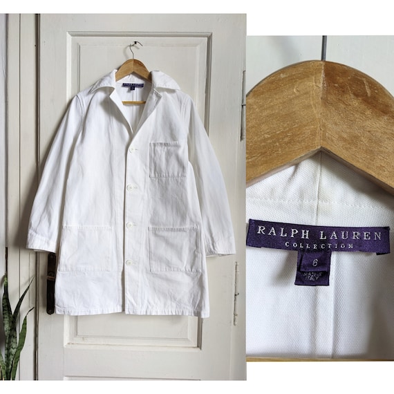 Ralph Lauren Purple Label, Ralph Lauren White Chore Jacket Purple Label | Luxury Workwear Coat French