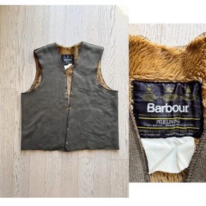 vintage Barbour Doublure Gilet C52 132 CM
