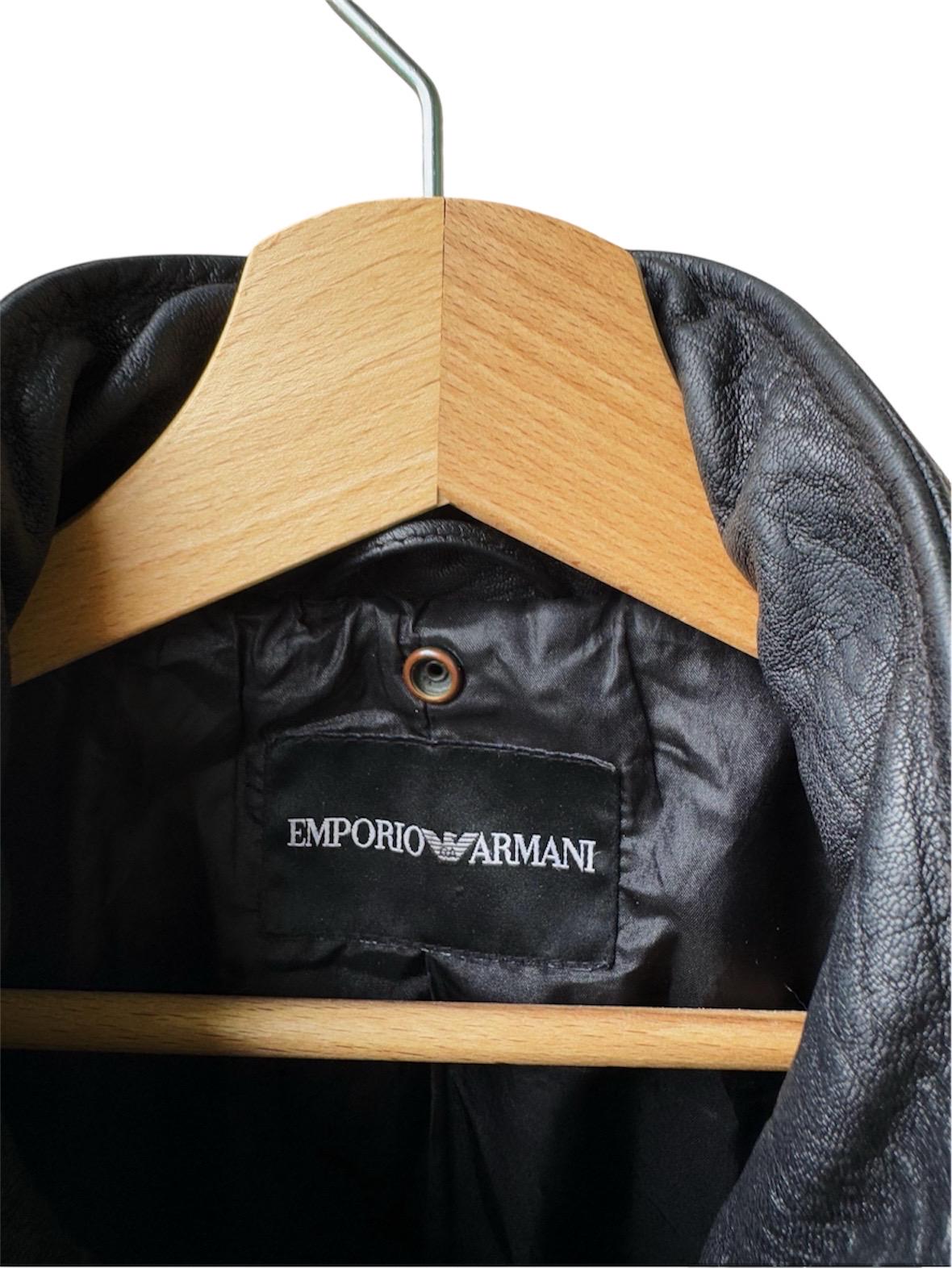 Vintage Emporio Armani Leather Jacket Avant-garde - Etsy Canada