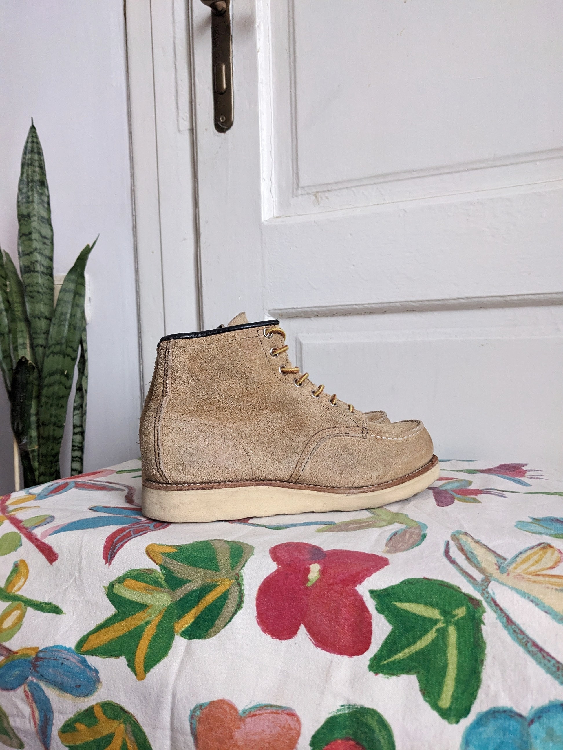 Suede8173 Setter Irish Wings四角犬タグ 希少なRed レッドウイングREDWING アイリッシュ 8173 新四角犬タグ 90年代 90's 靴