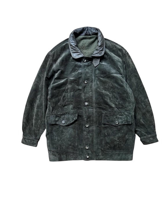 Yves Saint Laurent Pour Homme Suede Jacket Olive Vintage YSL
