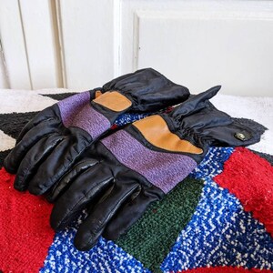 Vintage BMW Bike Leather Women Gloves Gore Tex Made in Italy image 2