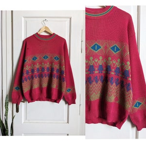 Maglione ornamentale peruviano vintage
