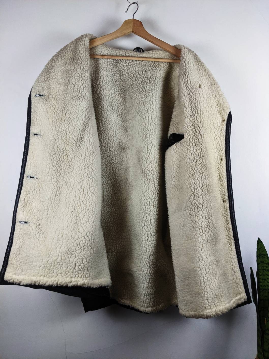 Vintage Shearling Women Sheepskin Jacket C&A Suede Black | Etsy