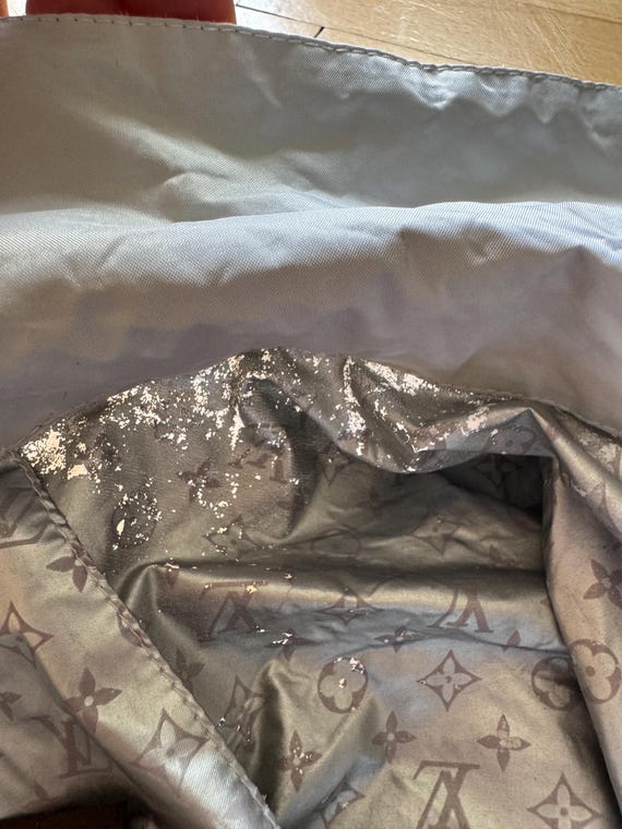 Vintage Silver Nylon Windbreaker Jacket Designer … - image 8