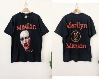 90s Vintage Marilyn Manson Tシャツ Vintage Marilyn Manson Merch T-shirt 90s Double Side - Etsy