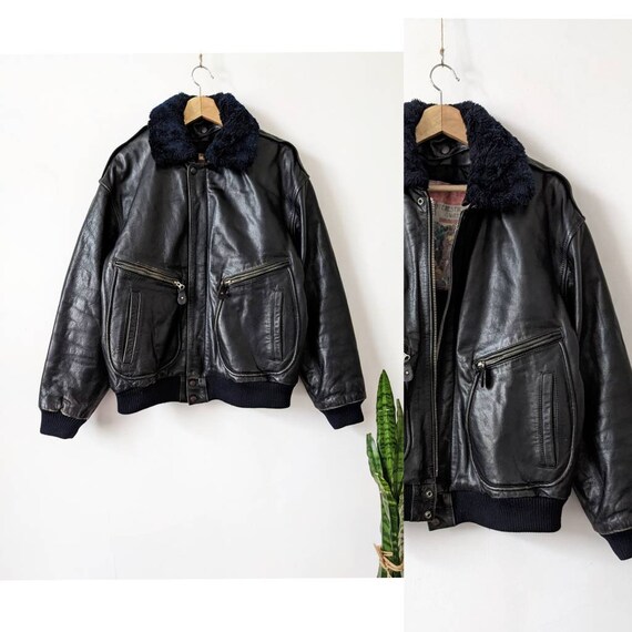 魅力の 80s Vintage Leather Blaster Ghetto Rare Type A-2 Jacket ジャケット・アウター
