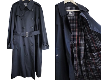 Burberrys Invertible Vintage Trench-coat With Houndstooth Pattern
