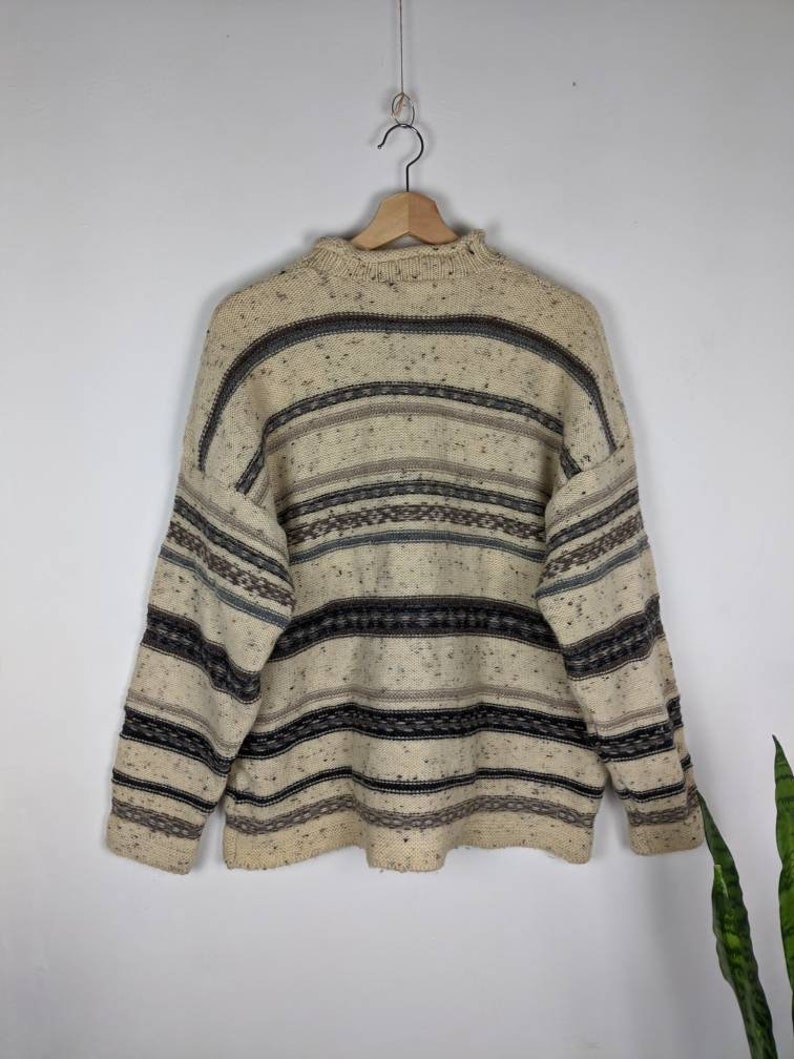 Vintage Quills Woolen Market Sweater Ireland 90s Retro Irish Etsy