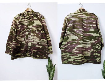 60s 【East Germany Army Blumentarn Camo】 Vintage Rare 1960s East German NVA Blumentarn Camouflage