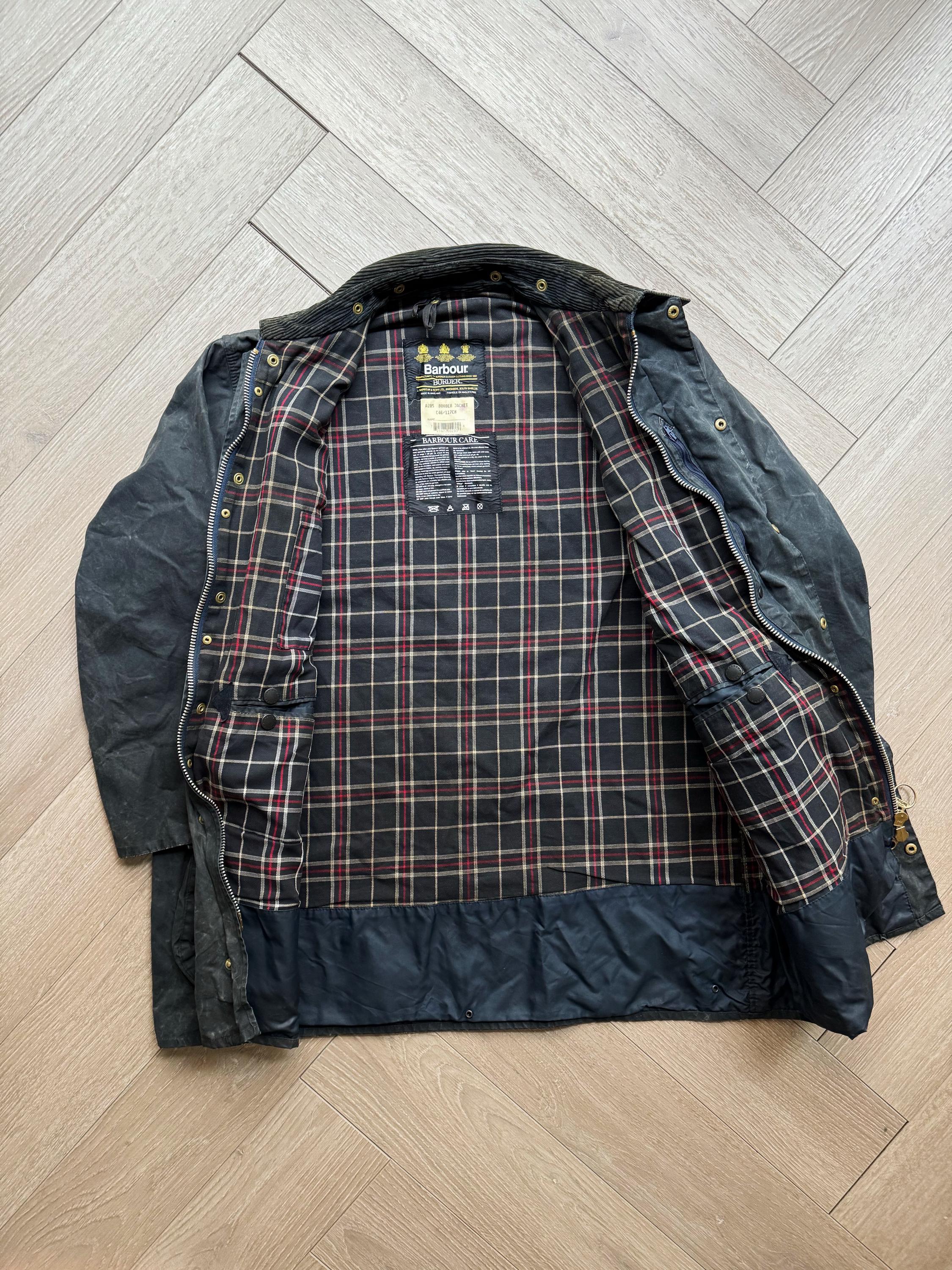 Vintage Barbour Border Wax Jacket Navy A205 - Etsy