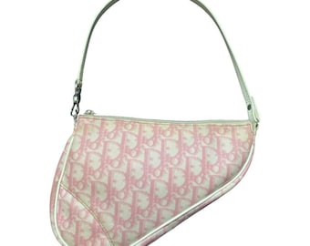 Vintage Christian Dior Pink Trotter Saddle Monogram Pink