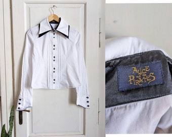Gothic Lolita White Blouse Womens J Fashion Victorian Shirt Alice