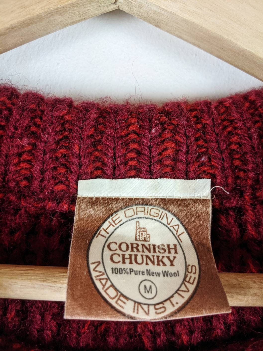 Vintage Cornish Chunky Women Wool 