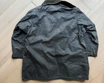Vintage Barbour Border Wax Jacket Navy A205 - Etsy Canada