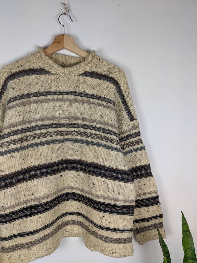 Vintage Quills Woolen Market Sweater Ireland 90s Retro Irish - Etsy