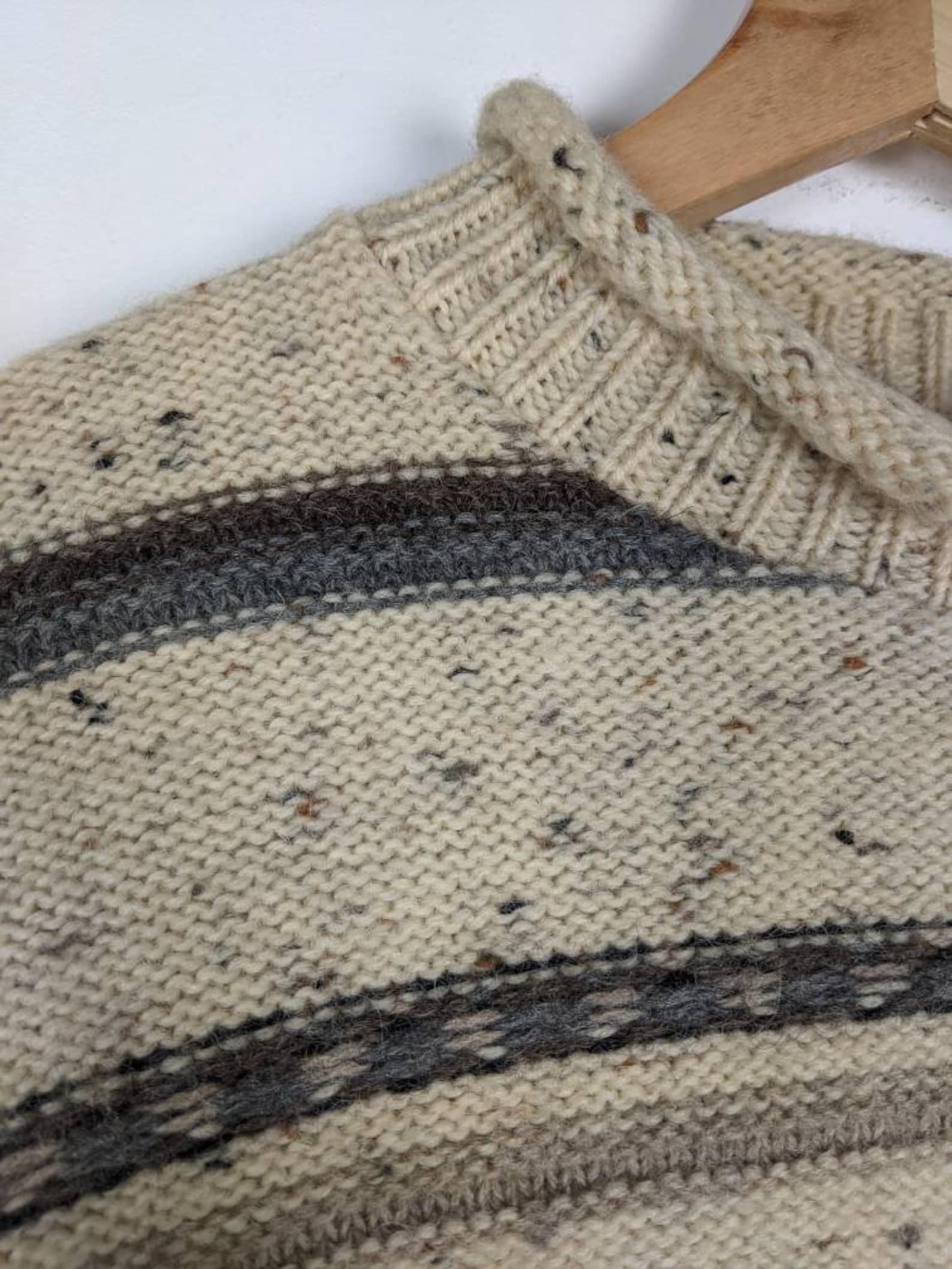 Vintage Quills Woolen Market Sweater Ireland 90s Retro Irish Etsy