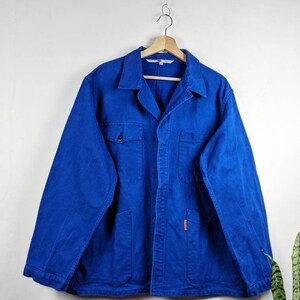 Vintage Chore Jacket French Sanfor Workwear Blue Chore Jacket Indigo ...