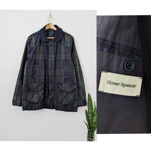 Wax Jacket Oliver Spencer Check Made in England Waxed Coat