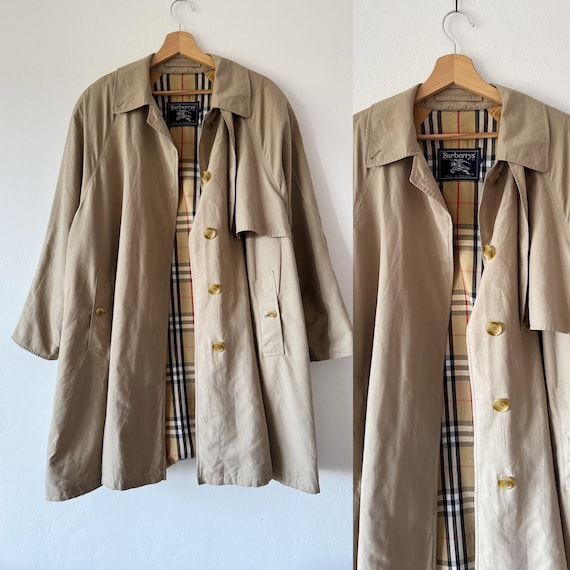 Vintage Burberrys Trench Coat Beige Nova Check - Etsy Israel