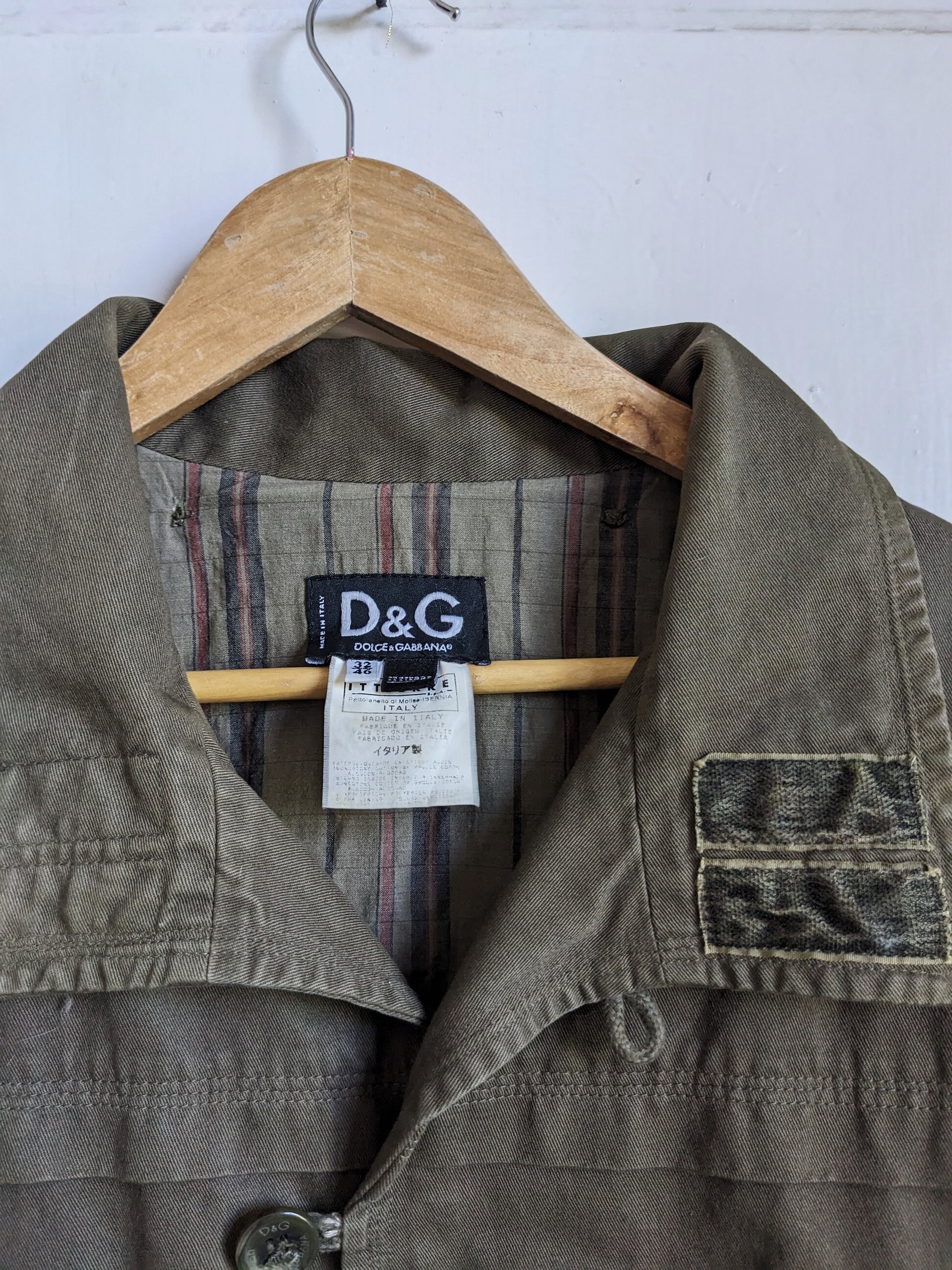 00s y2k archive D&G military jacket 50