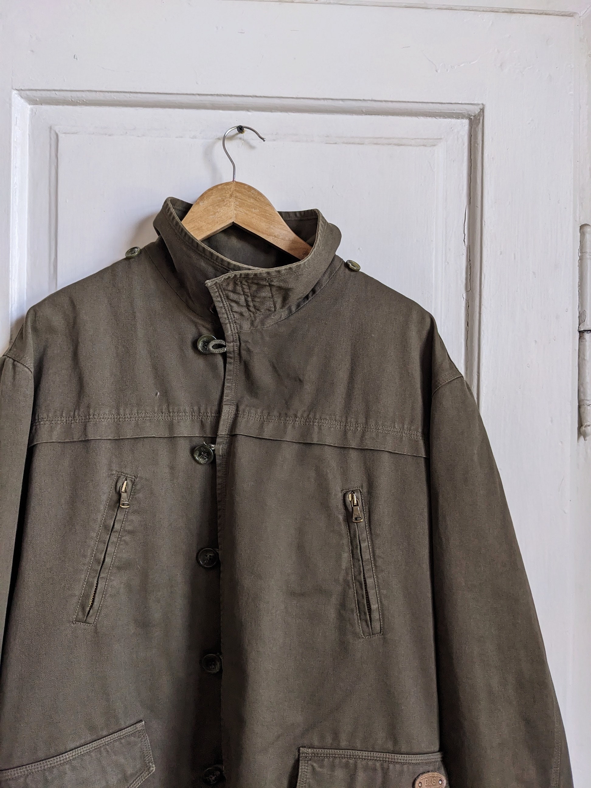 Vintage Dolce & Gabbana Khaki Military Field Jacket Y2K - Etsy Vintage Dolce & Gabbana Khaki Military Field Jacket Y2K - Etsy