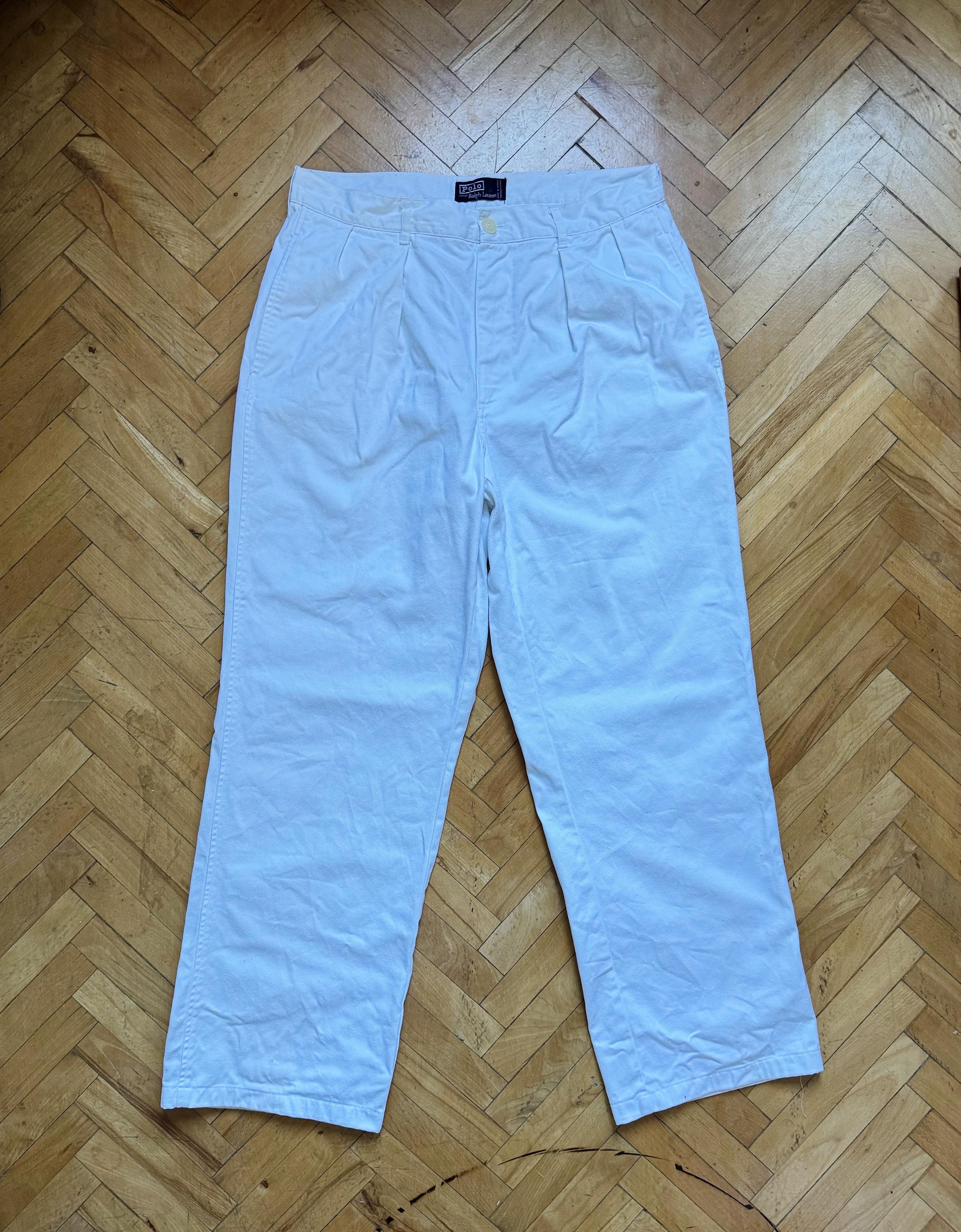 Vintage Polo Ralph Lauren White Pants Talon Zip Chino - Etsy UK