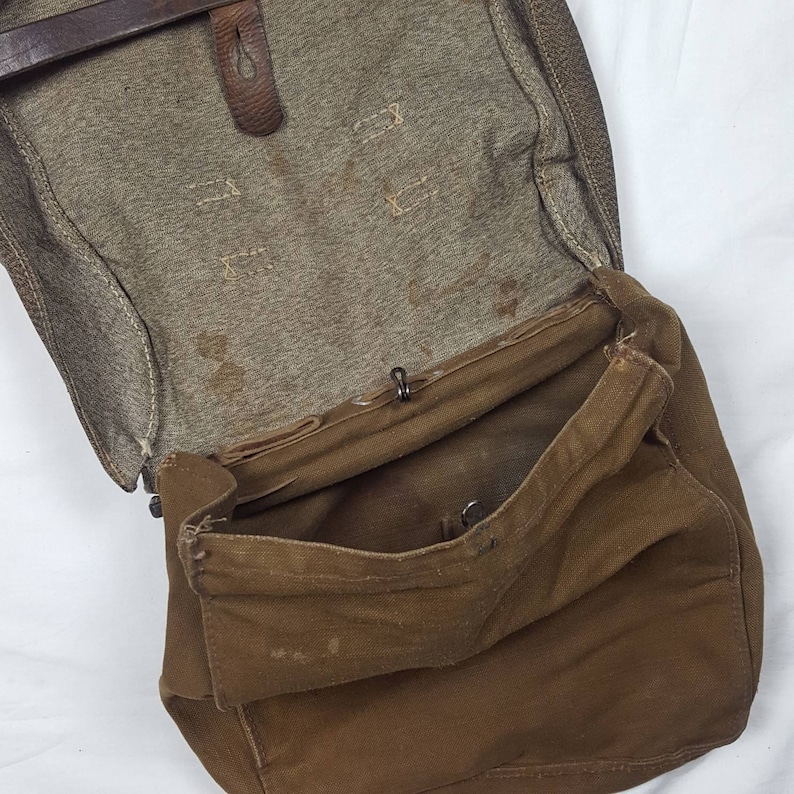 Vintage Cycling bag Swiss military Bag Bread 1950s