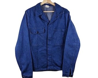 Men's French Denim Chore Jacket: Vintage 60s Workwear Jacket - Etsy