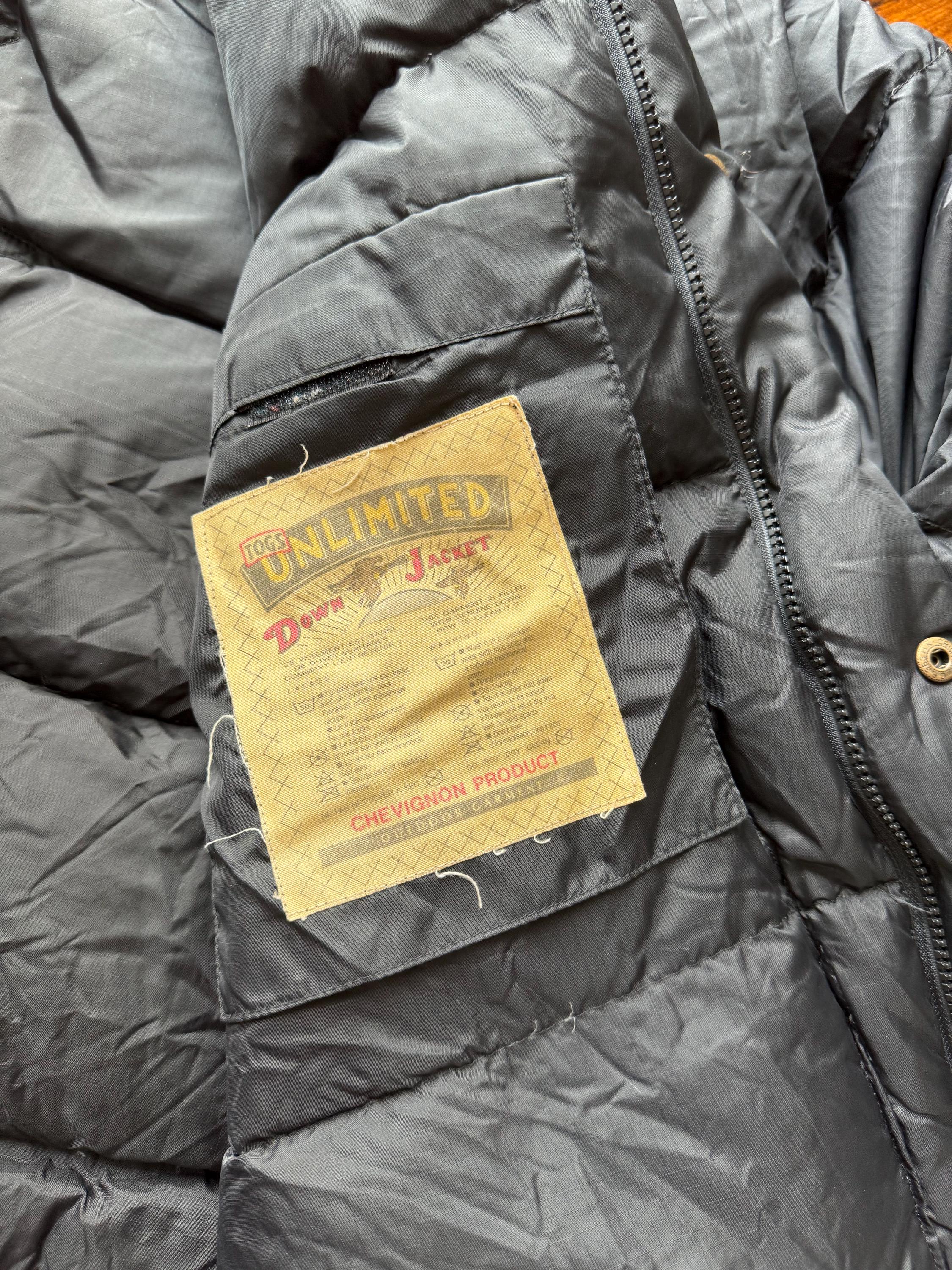 Vintage Chevignon Togs Unlimited Down Jacket | Black Duck Patch 