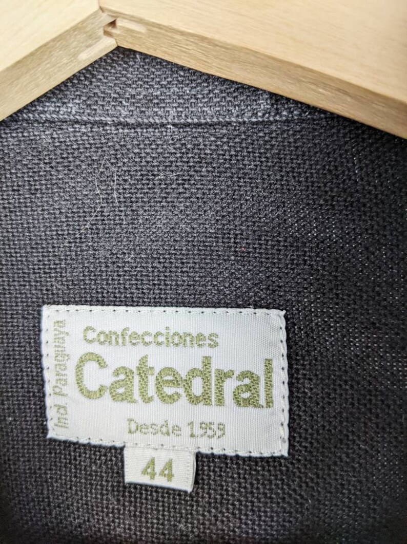 Vintage Catedral Shirt Pattern Ornament Paraguay Handmade