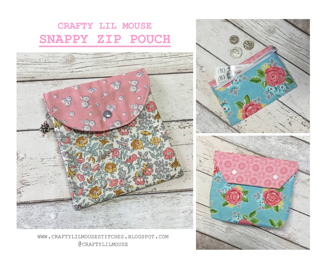 Snappy Zip Pouch Pdf Sewing Pattern - Etsy