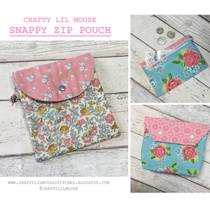 snappy zip pouch pdf sewing pattern