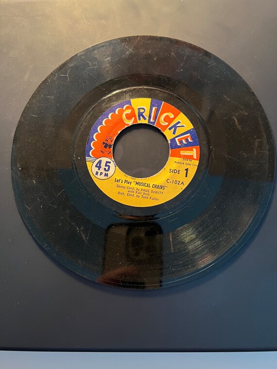 Let's Play Musical Chairs - Childrens Paul Dewitt - Cricket - 45 Record