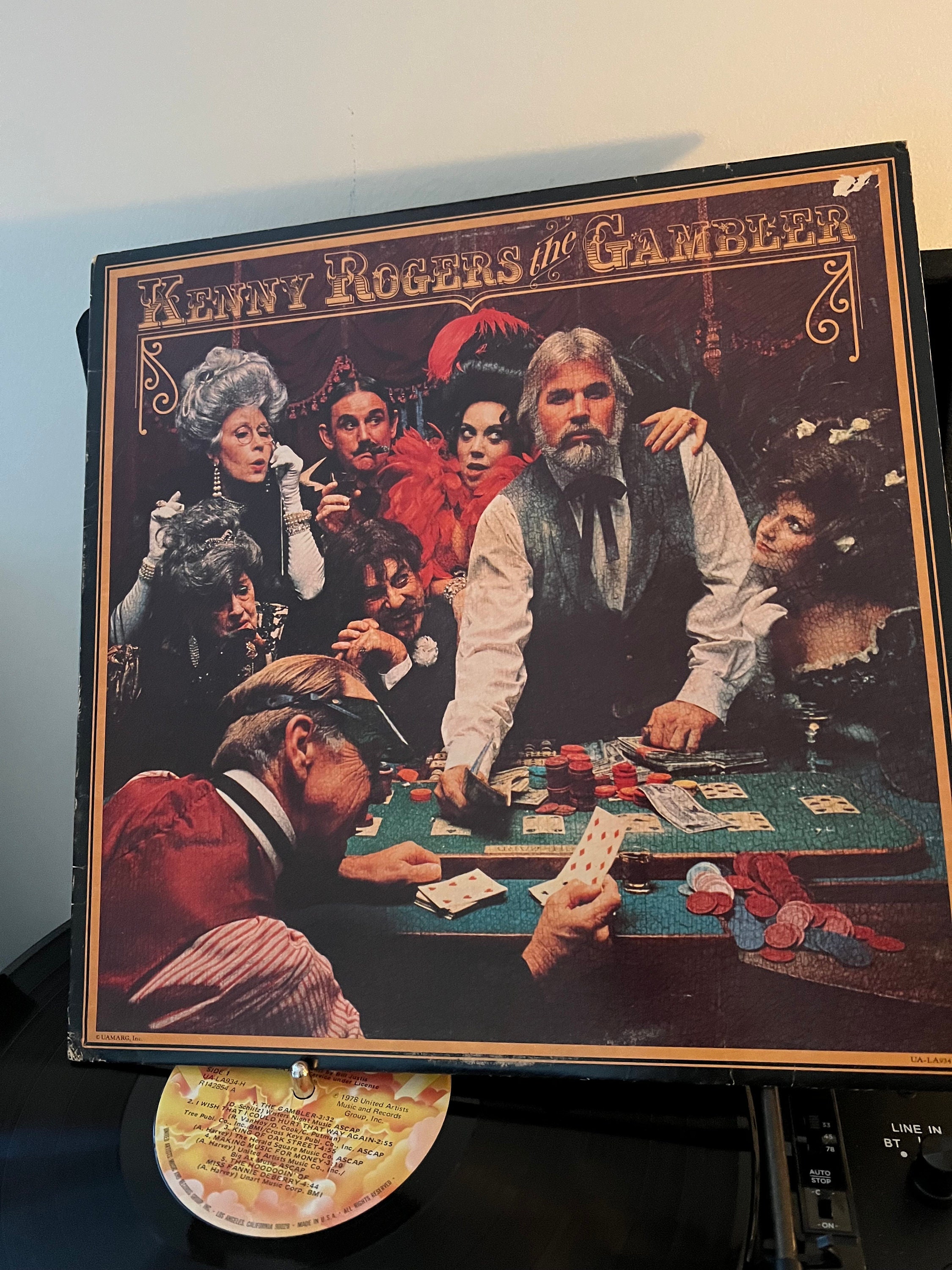 Kenny Rogers – the Gambler Original Vinyl Record LP Album UA-LA934