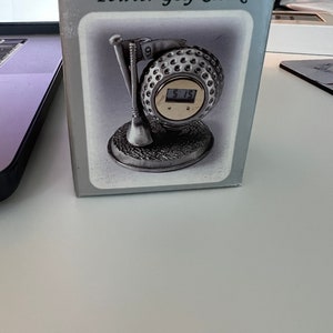 Pewter Golf Clock for Golf enthusiasts