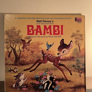 História e canções de Walt Disney de Bambi 1969 Vinil LP 390